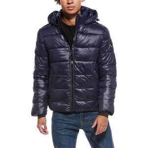 Point Zero Mens  Midweight Puffer Coat, Blue